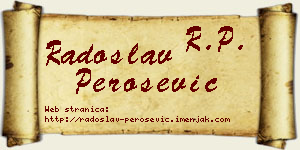 Radoslav Perošević vizit kartica